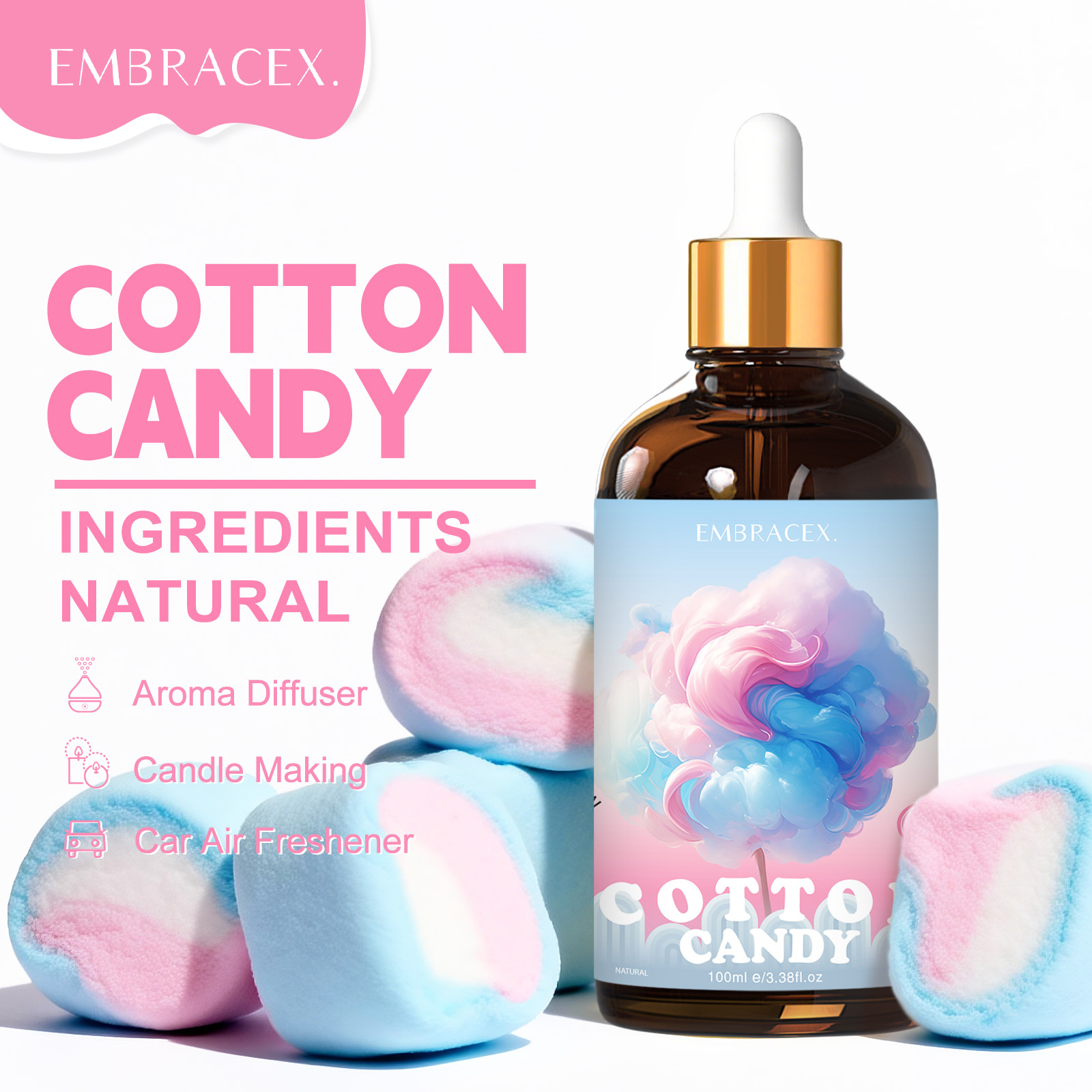 Candle Making Oil Scents - 100ml Cotton Candy Essential Oil Massage
