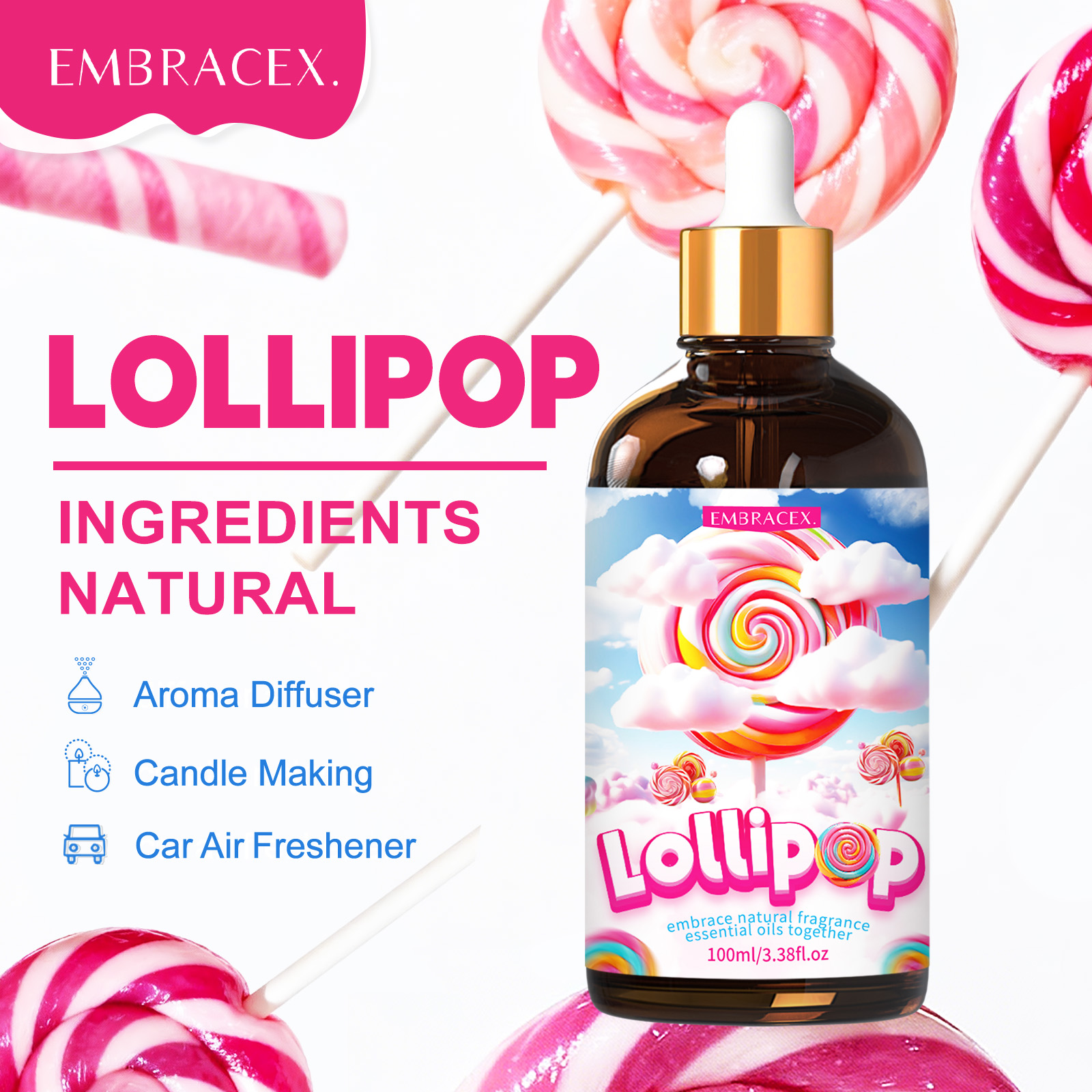 100ml Lollipop Essential Oil   - огляд і ціна Candle Making Oil Scents