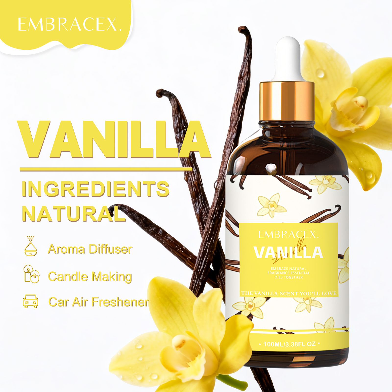 100ml Vanilla Essential Oil Bo - огляд і ціна Candle Making Oil Scents