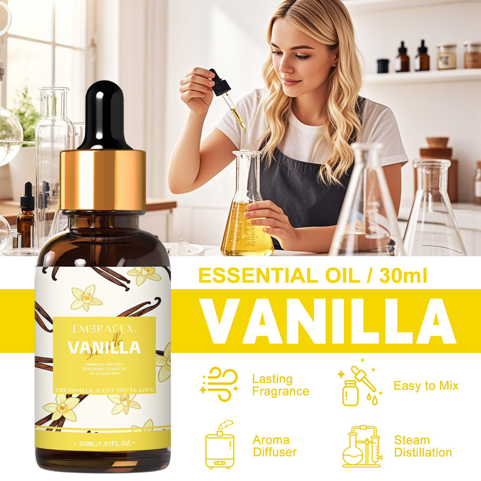 30ml Vanilla Essential Oil Per - огляд і ціна Candle Making Oil Scents