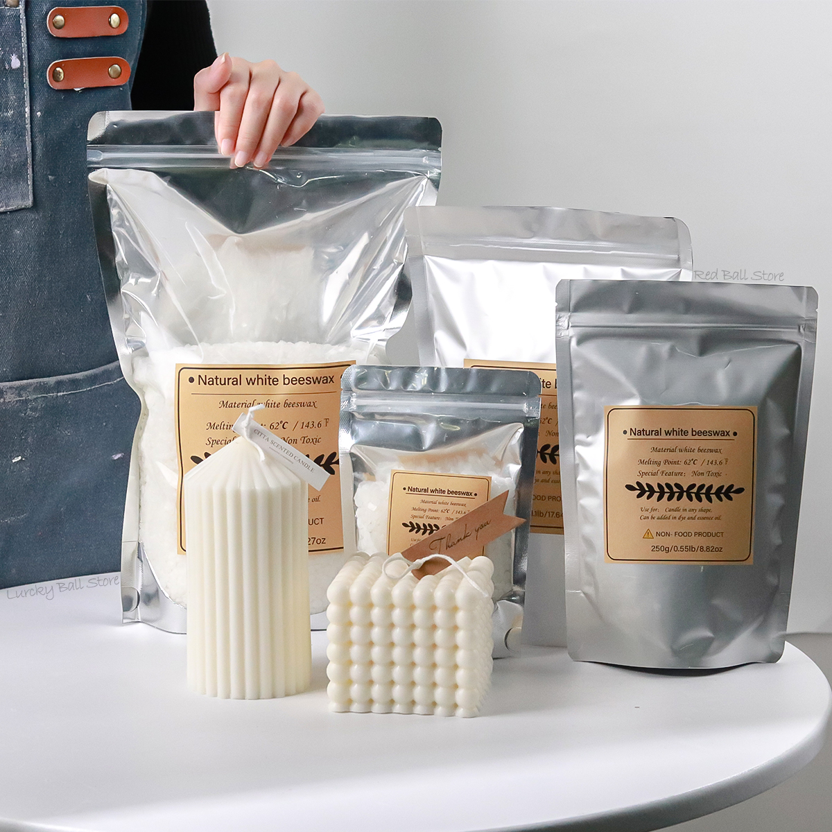 500g White Beeswax Granular Sc - огляд і ціна Candle Making Material Wholesale