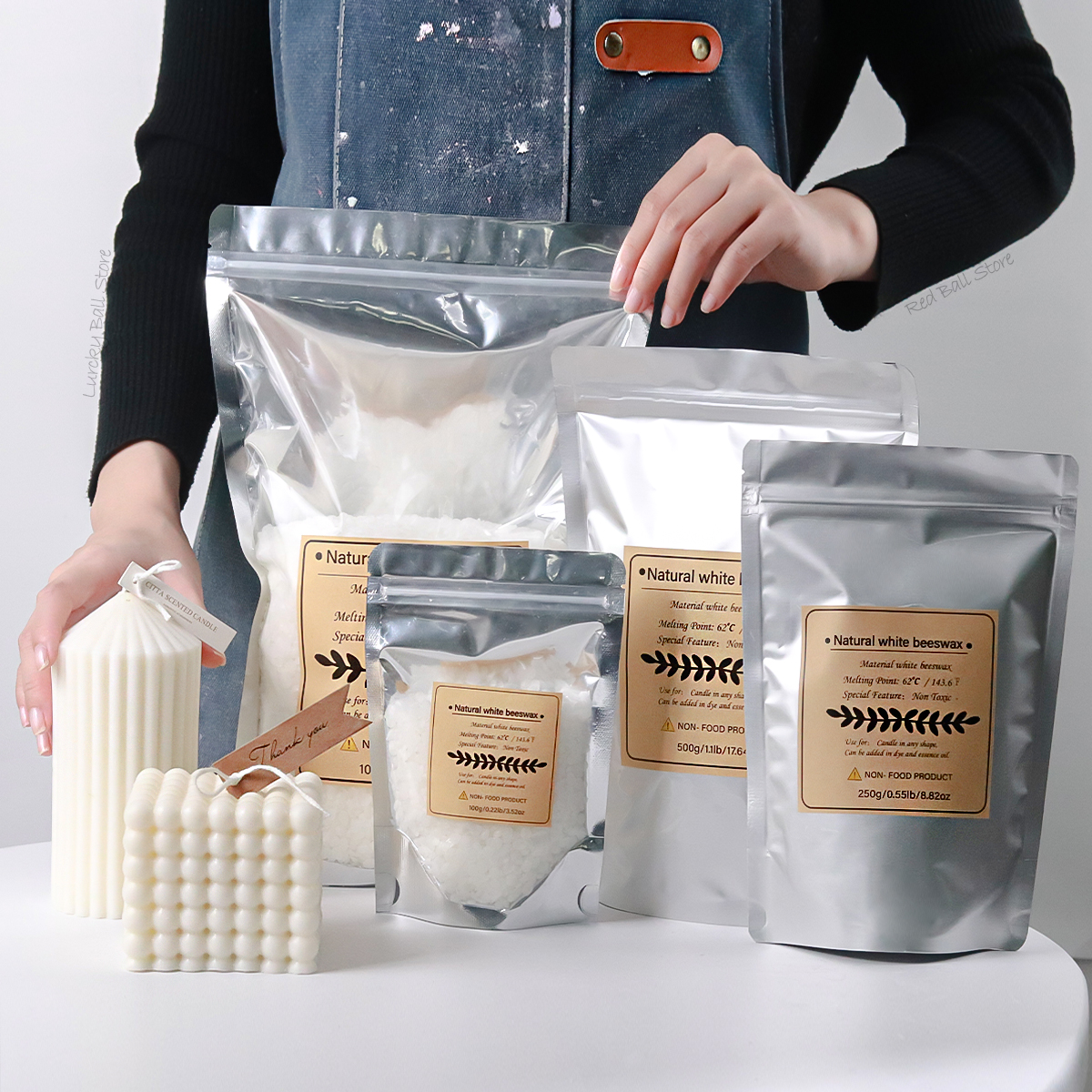 500g White Beeswax Granular Sc - огляд і ціна Candle Making Material Wholesale