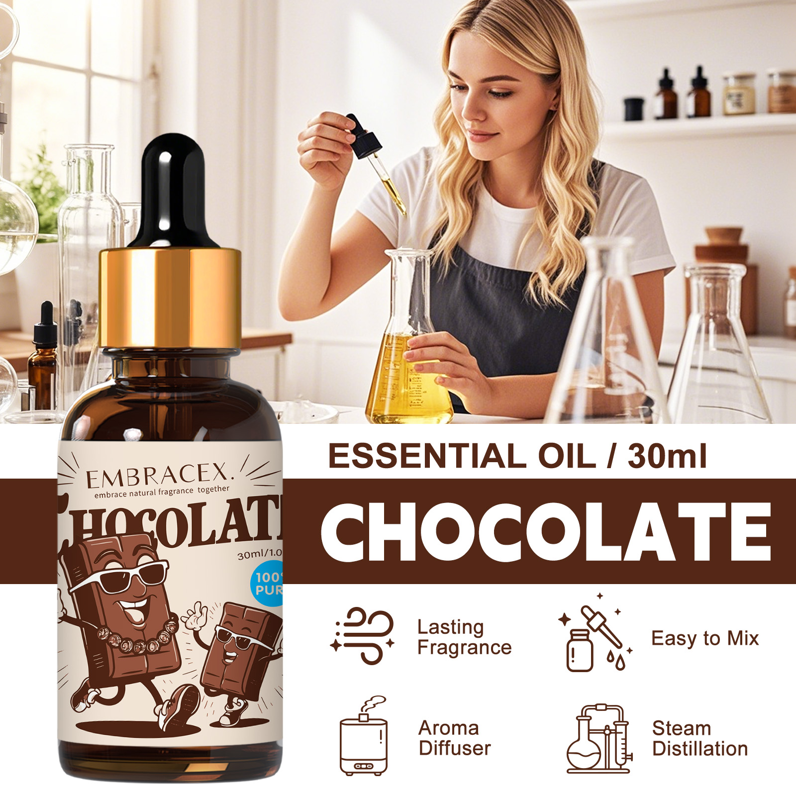 30mlChocolate Essential Oil  C - огляд і ціна Candle Making Oil Scents
