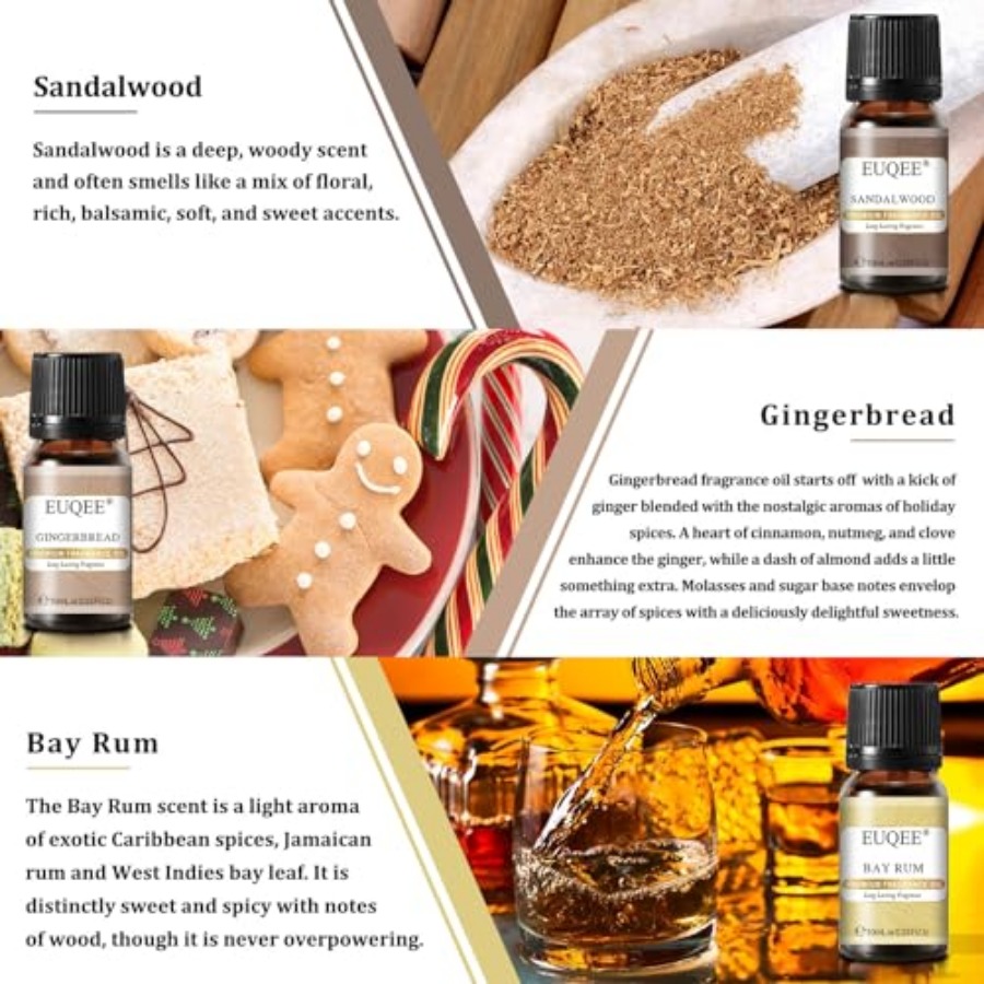 EUQEE 6PCS Spice Autumn Fragra - огляд і ціна Candle Making Oil Scents