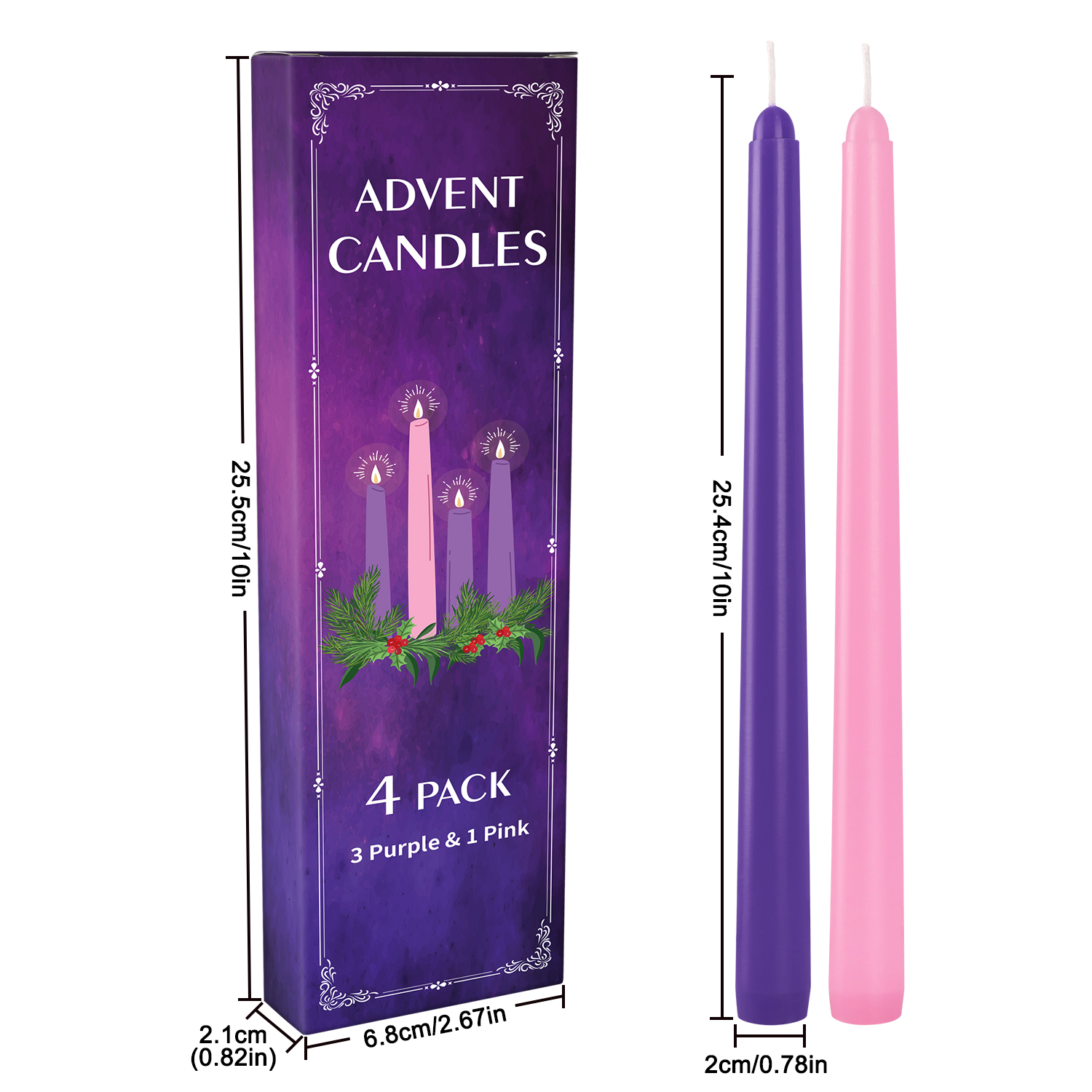4 Pieces 10inch a Three Purple - огляд і ціна Candle Making Place