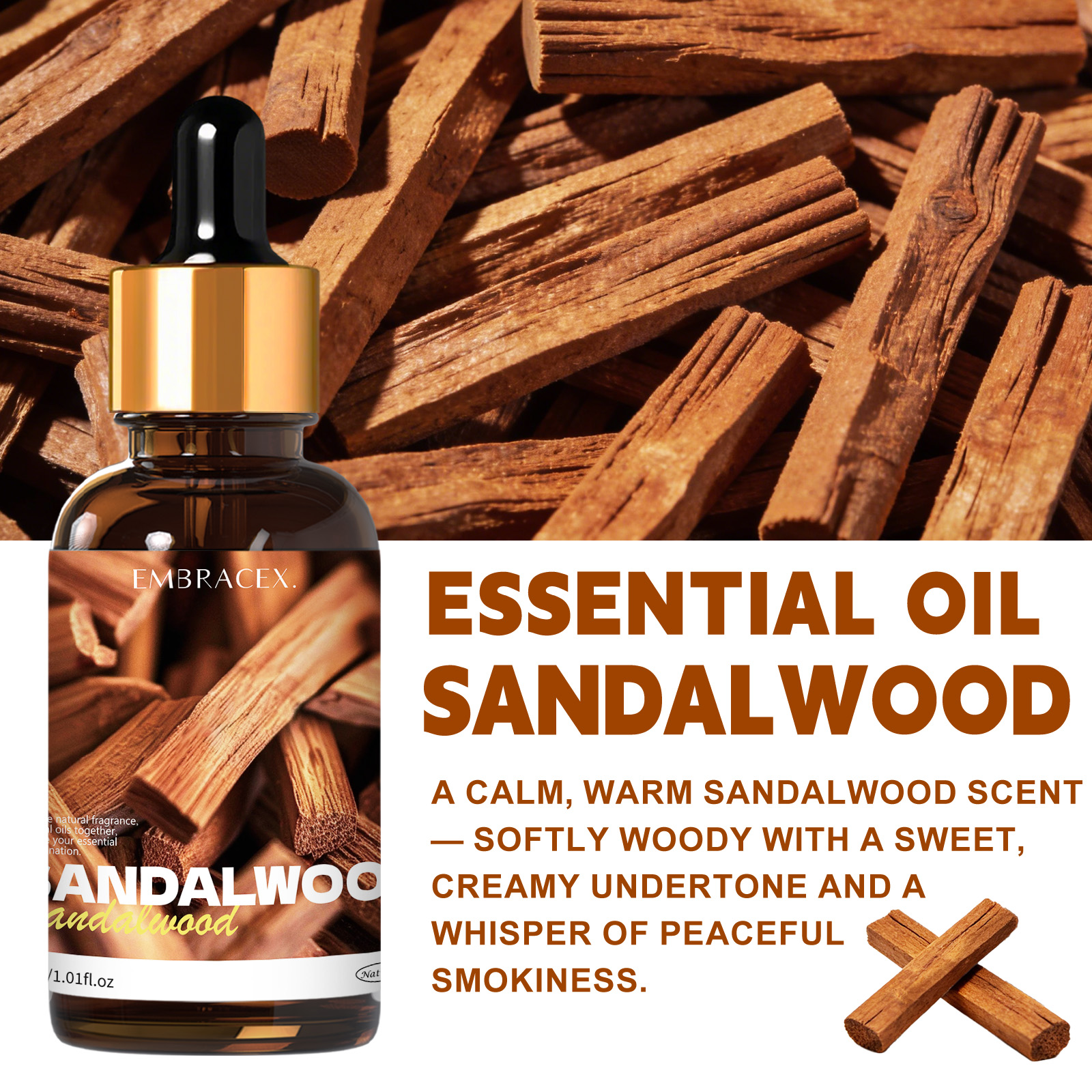 30ml Sandalwood Natural Plant  - огляд і ціна Candle Making Oil Scents