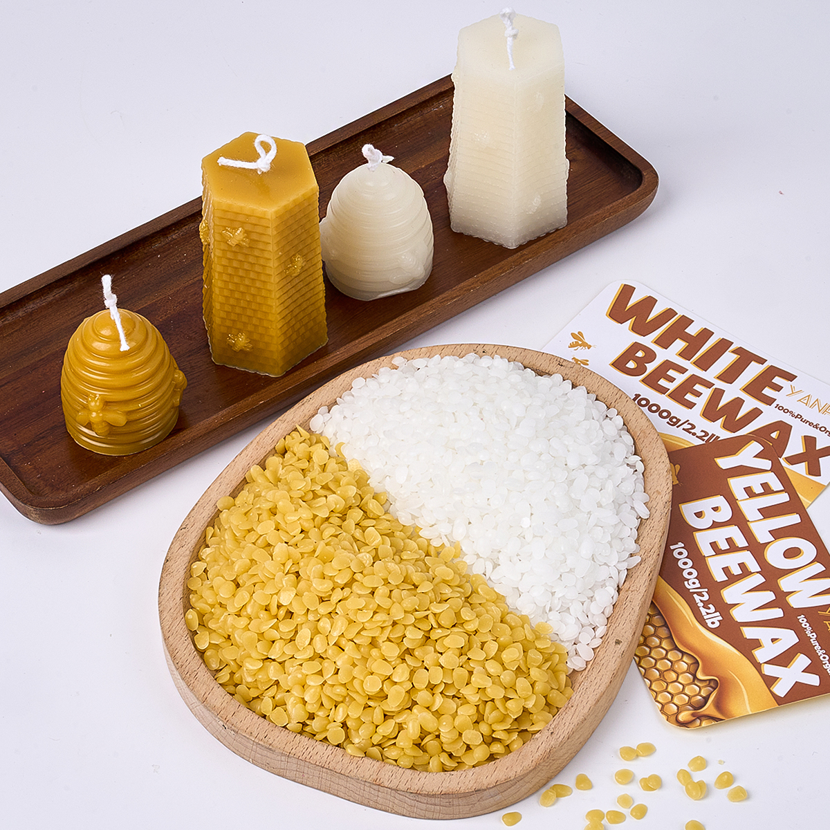 1Kg Yellow and White Beeswax P - огляд і ціна Candle Making Material Wholesale